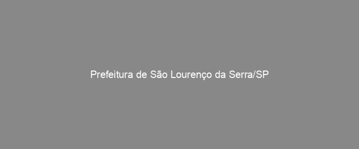 Provas Anteriores Prefeitura de São Lourenço da Serra/SP